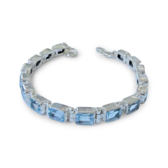 Jewelry - Sterling Silver Blue Topaz Bracelet